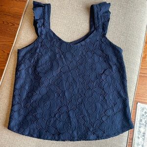 Monteau Navy blue lace tank top